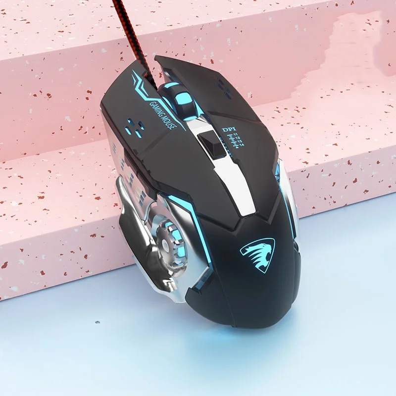 Hot mechanical tea axis feel keyboard and mouse set desktop laptop wired keyboard and mouse e-sports game RGB lit keyboard