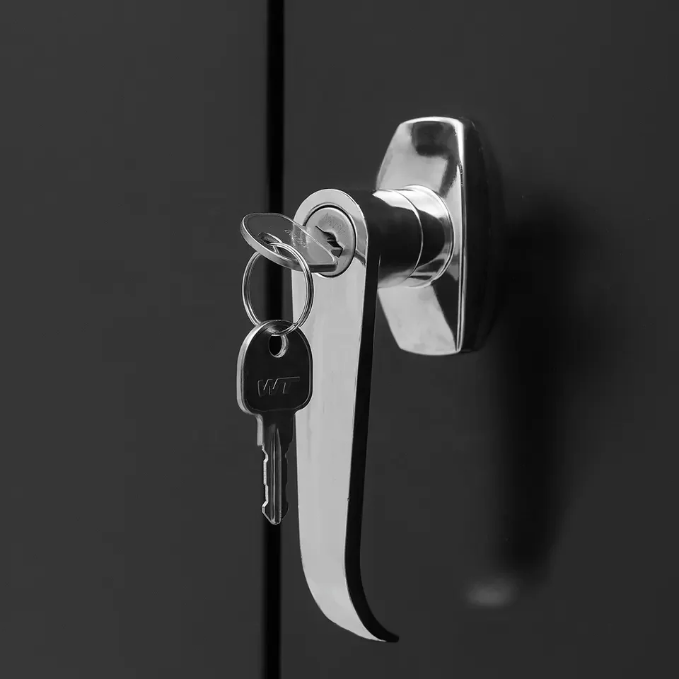 Wholesale steel filing cabinet garage storage cabinet 2 door lockable with 4 adjustable shelves metal storage cabinet