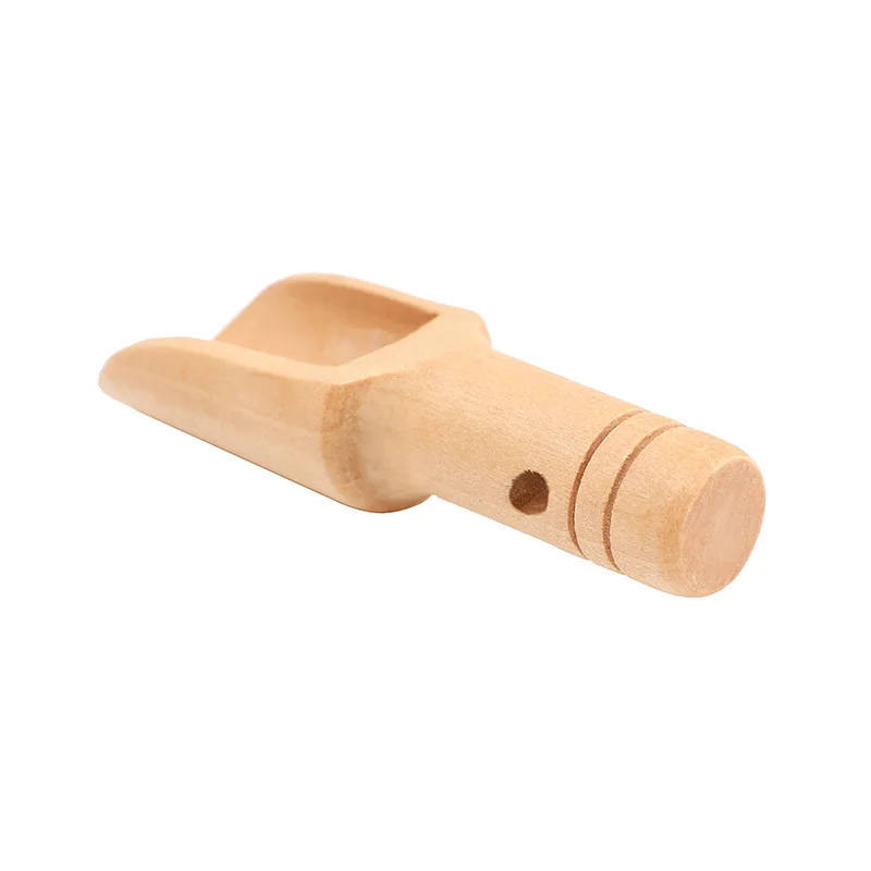 Wood Herb Powder Spoon Bath Shower Rice Spice Salts Mini Scoops Spoon Wooden Kitchen Cooking Baking Tools