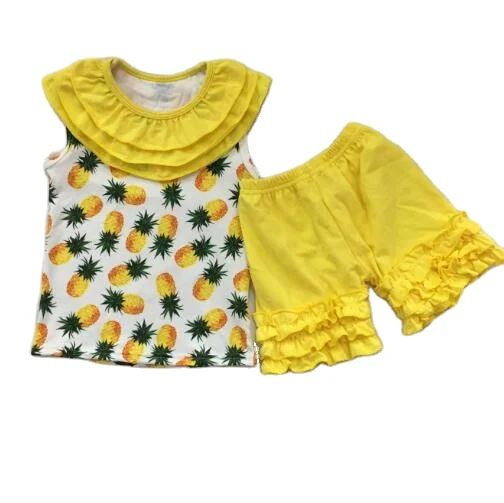 Wholesale Persnickety Ruffles Girl Clothing For Toddler Girl Holiday Clothing Sets For Baby Ruffles Clothing Sets