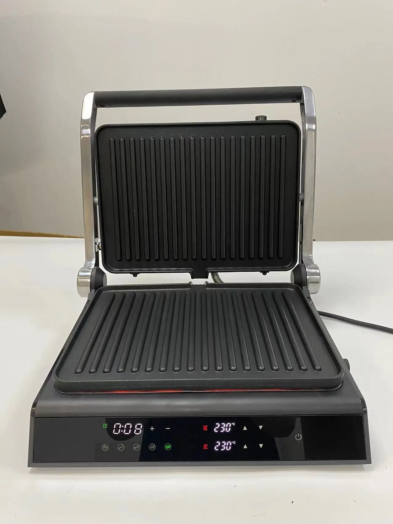 New Digital with setting program multi - functional 2000W Contact Grill electric grill bbq with detachable plate