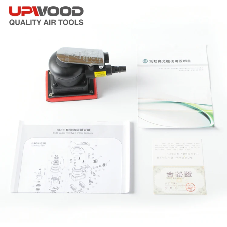 UW-3430 Высокоэффективная низкая вибрация 75*100 мм пневматическая орбитальная шлифовальная машина jitterbug, пневматическая квадратная шлифовальная машина с квадратной подушкой