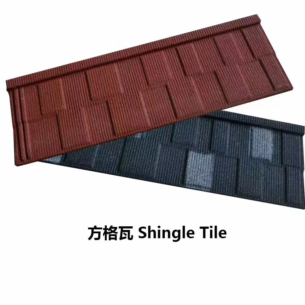 Stone coated decora roofing tiles and color roof tiles for villa building materials