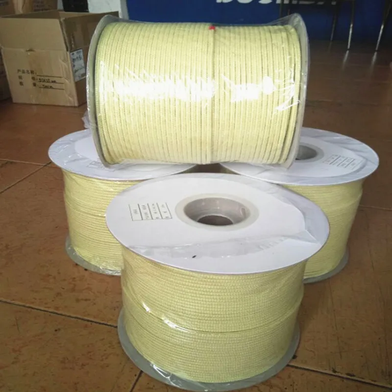 Glass Tempering Furnace Roller Rope High Temperature Aramid Rope Fire  Roller Rope