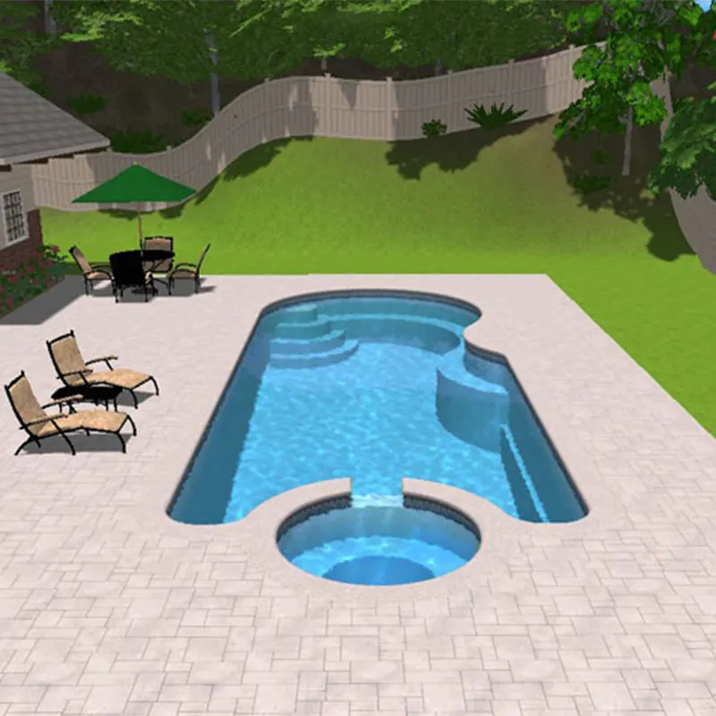 big fiber glass inground adults prefabricated folding pools swimming outdoor
