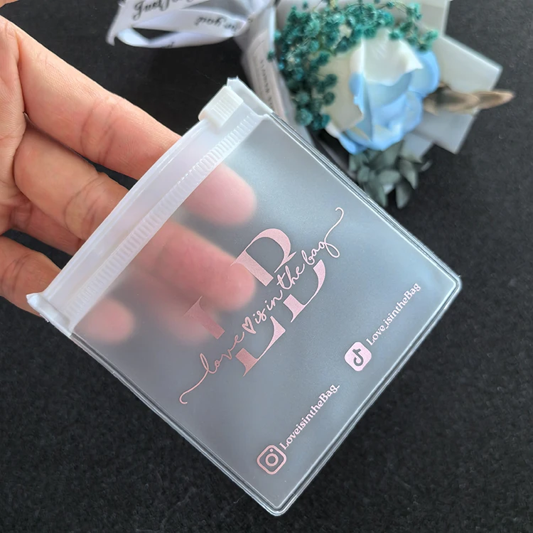 High reorder custom zipper bag with logo,small PVC zip packaging bags for jewelry earrings,plastic ziplock bags for cosmetics