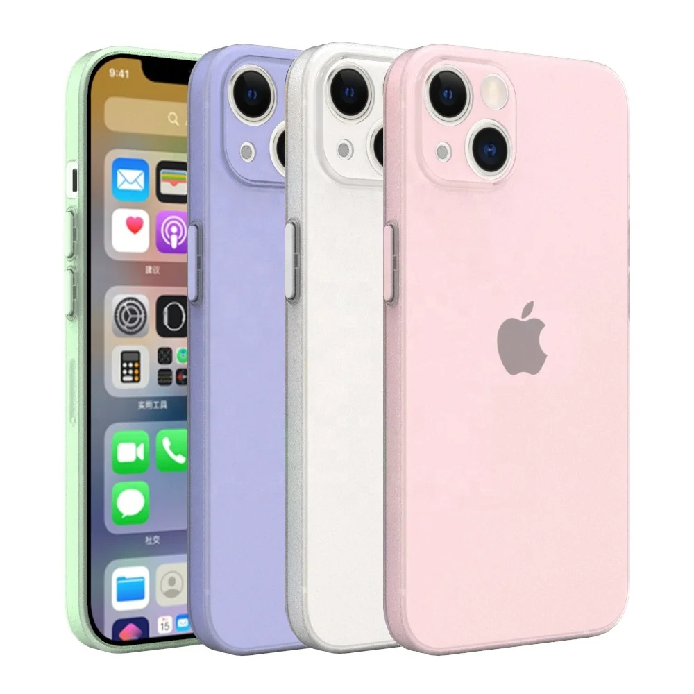Good Quality 0.7mm Thickness Frosted Soft TPU Phone Cover Smooth Touch For iPhone13mini 13pro max Fashion Translucent Case