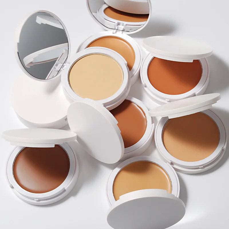 High quality makeup soft texture cream foundation compacts make up dark skin cream foundation palette