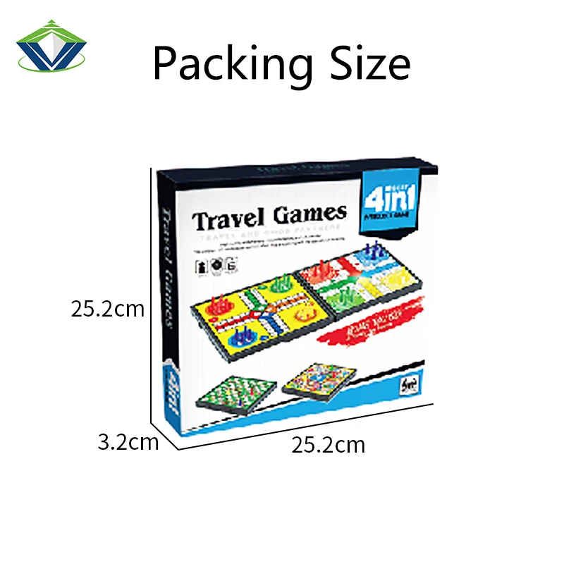 4 in 1 Plastic Ludo and Snakes and Ladders Board Games Set for Kids Adults