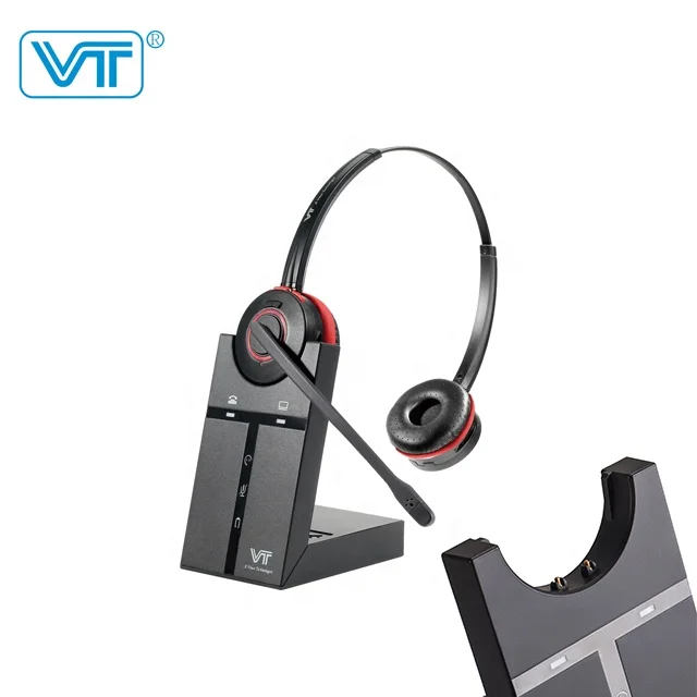 
dect wireless telephone headset Desk Phone or Softphone headset 