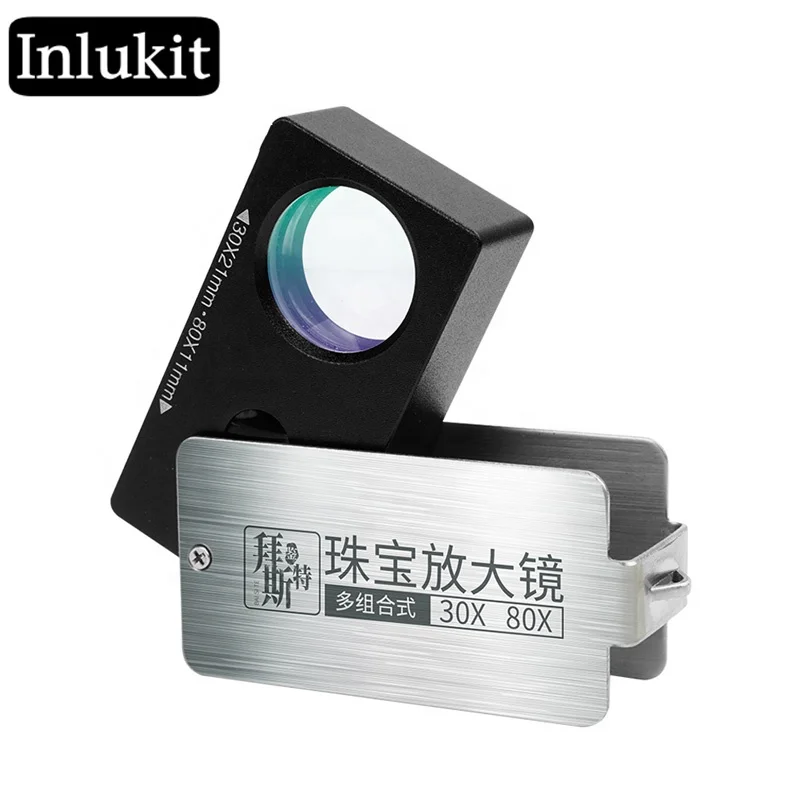 30X 80X Folding portable Jewelry Identification diamond jade Magnifying Glass. TT-CF6th