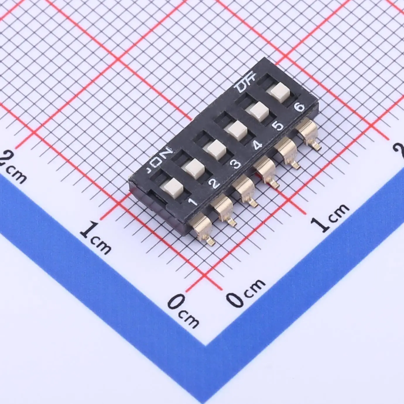 Kinghelm 6 pin DIP switch 2.54mm dial switch Flat Dial gull wing black toggle switch smt patch digital