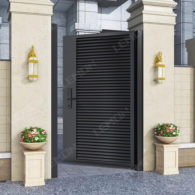 Villa Garden Entry Wrought Iron Gates Cast Aluminium Gate Simple Modern Luxurious Main Automatic Gate For Garden
