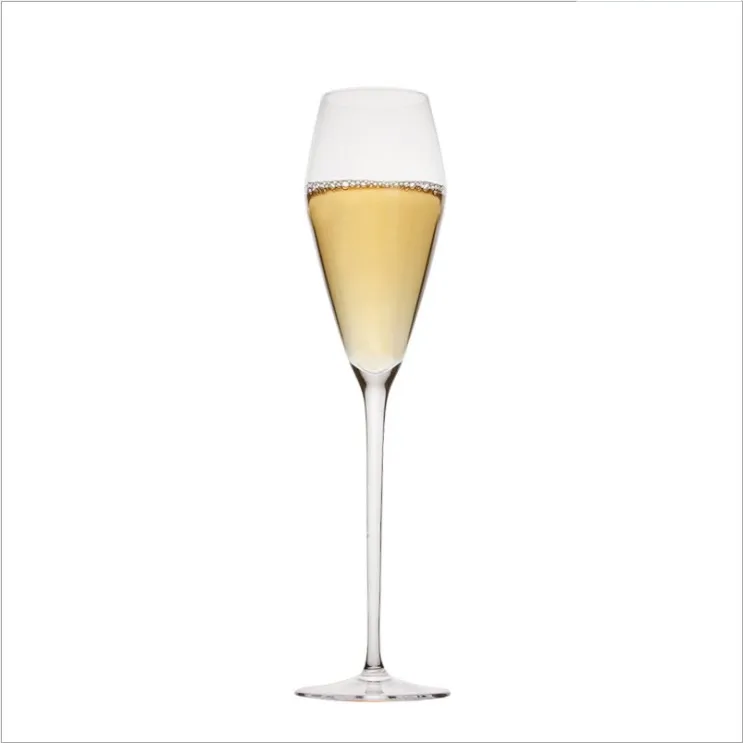 Hand made champagne crystal glass cheap champagne glass cylinder long stem champagne flute glass for sale