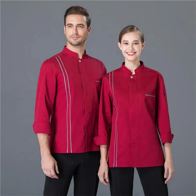 
Restaurant Kitchen Hotel Cookwear Catering Uniform Overwear Breathable Chef Uniform Jacket Casual Chef Coats 