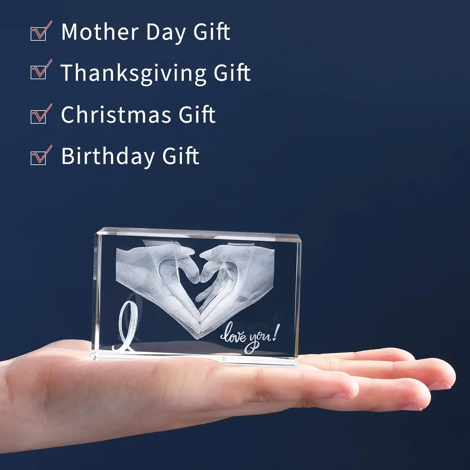 Sold by the manufacturer 3D crystal gift for lovers with bottom engraving Best for festival presents