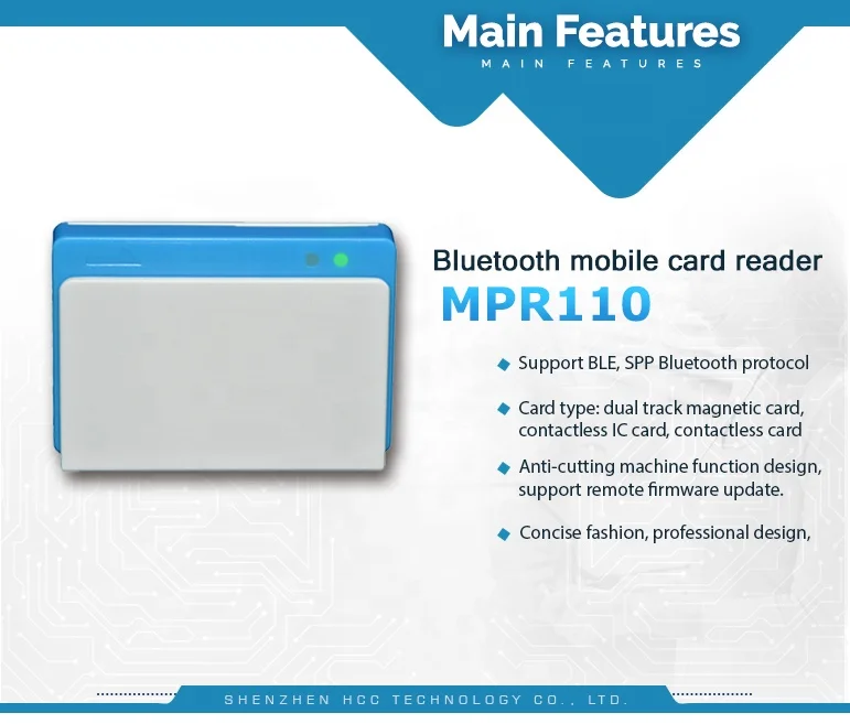  NFC + IC MSR 3 в 1 беспроводной USB Смарт-кардридер MPOS
