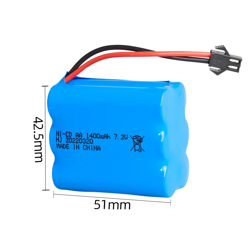 Factory 1400mAh 7.2V rc helicopter AA nicd rechargeable cell baby toys small vehicle remote control toy car cell battery
