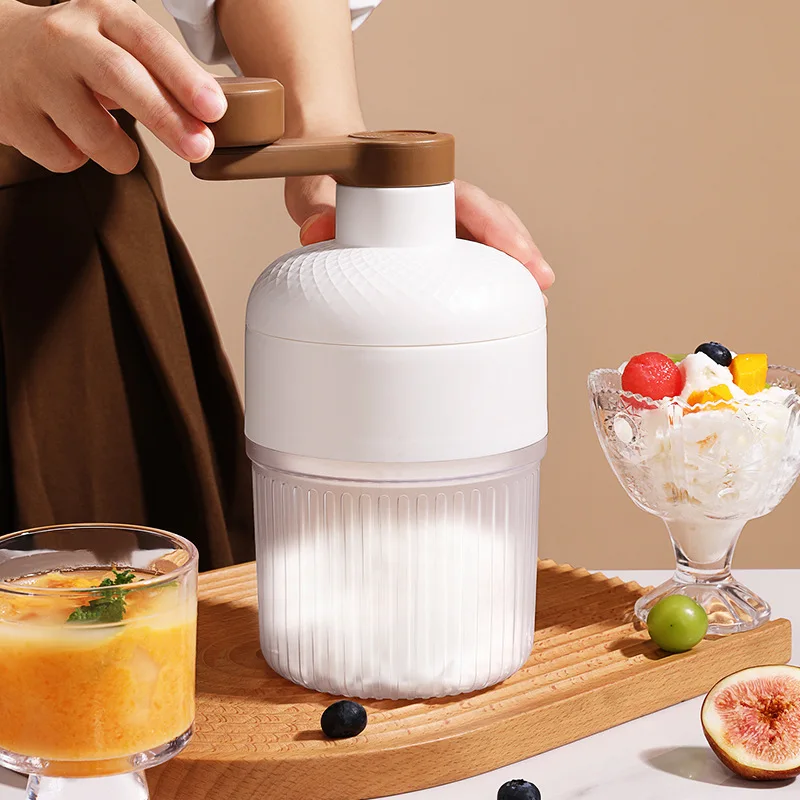 Small Household Shaved Ice Sand Making Machine Commercial Unplugged Ice Crusher Summer Cooling Magic Tool for Kitchen Use