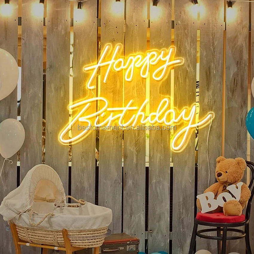 Custom Happy Birthday Neon Sign