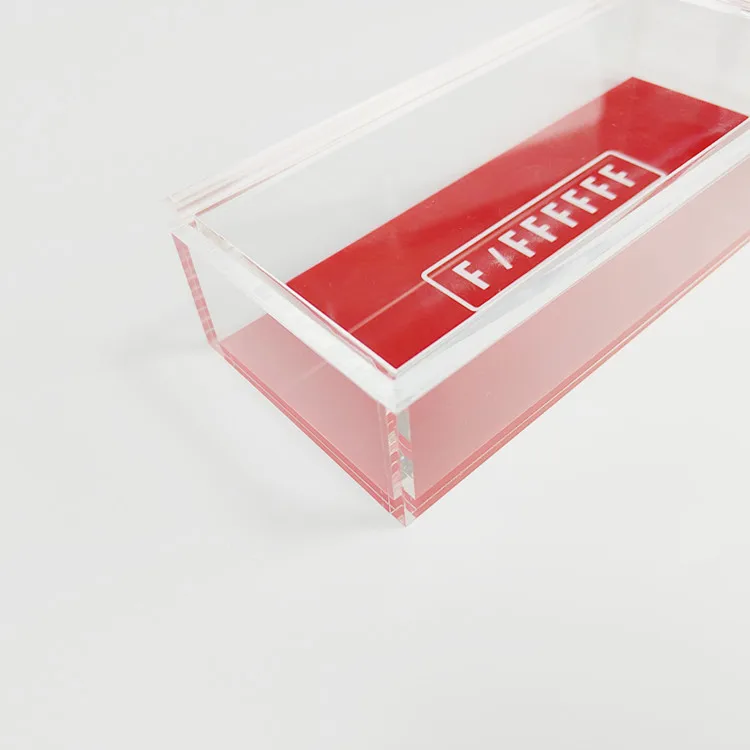 Customized Acrylic Box clear plexiglass PMMA acrylic display 5 side box with lid/sliding lid