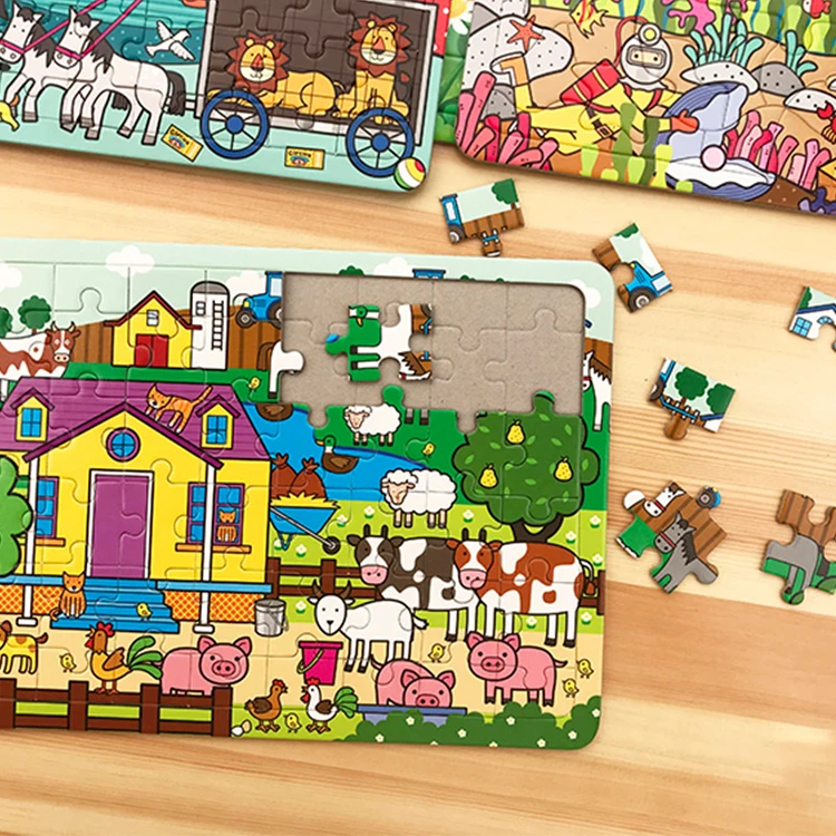 Custom 49 100 250 300 Piece High Quality Spelling Educational Jigsaw Puzzle Toys For Kids