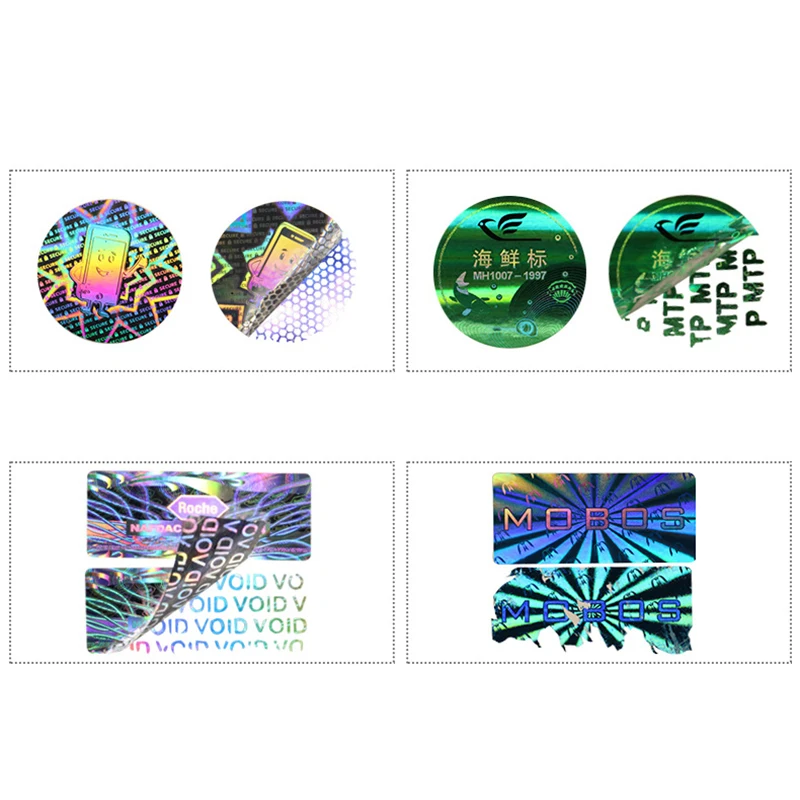 Customized anti-counterfeit  box sticker void hologram label