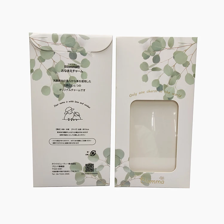 SENCAI Custom Design Printed Paper Envelope With Clear Window Nail Art Stickers Paper Packaging Bag