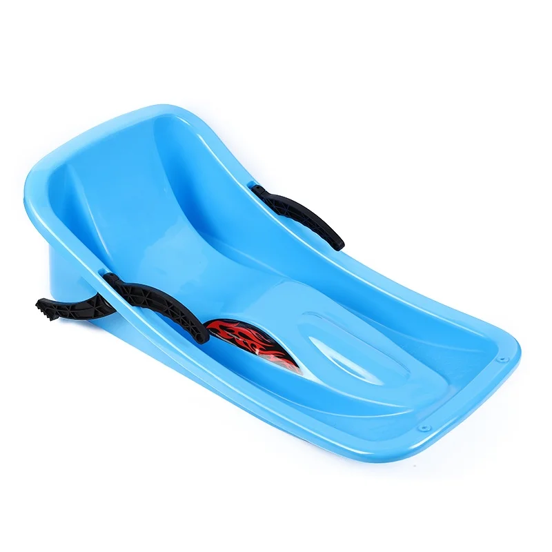 Downhill Sprinter Flexible Kids Toddler Plastic Cold-Resistant Toboggan Snow Sled with Pull Rope and Handles