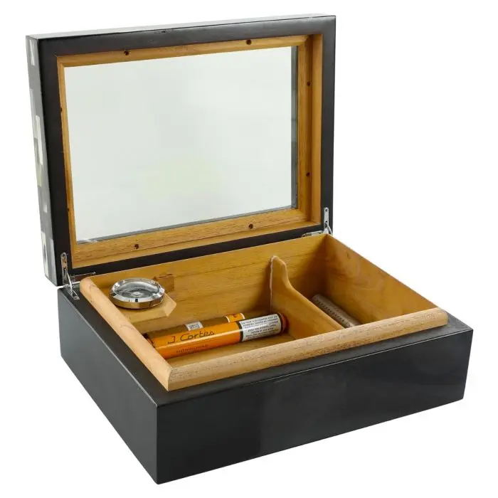 
Bamboo Black Walnut Cigar Box With Lid Processing Custom Desktop Jewelry Gift Packaging Storage Box Can Be Logo 