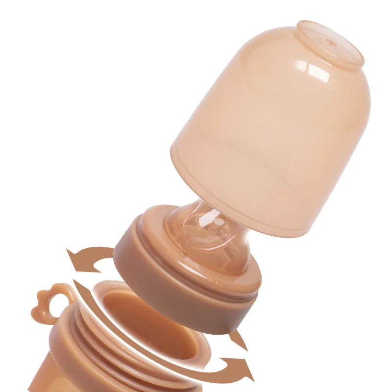 Custom  Baby Silicone Feeder Spoon Rice Paste Squeeze Spoon Complementary Food Bottle