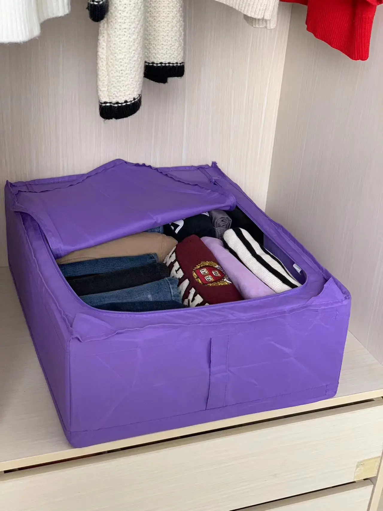 Bedroom Containers Organizer Large Capacity Under Bed Clothes Blanket Multipurpose Storage Bags with Zipper And Handle