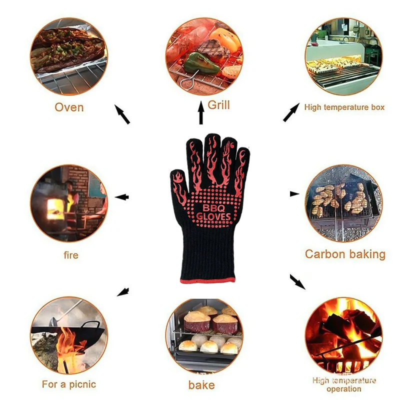 High Quality Heat Resistant Aramid Firefighter Emergency Fire Rescue Gloves Fire Safety Gloves