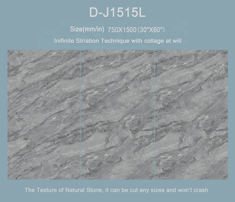 
Premium Quality 750*1500mm Marble Look Stairs Home Hotel Stone Floor Porcelain Big Size Tiles 