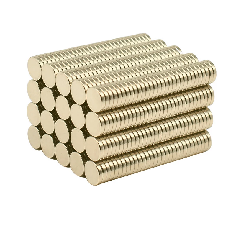 16 Years Factory Manufacturer N48 Gold Magnet High Pulling Force Gold Neodymium Disc Magnet