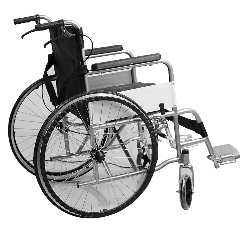 Hot Selling Hospital Manual Wheelchair 4 Wheels Elderly Disabled Medical Used Manual Folding Wheelchair