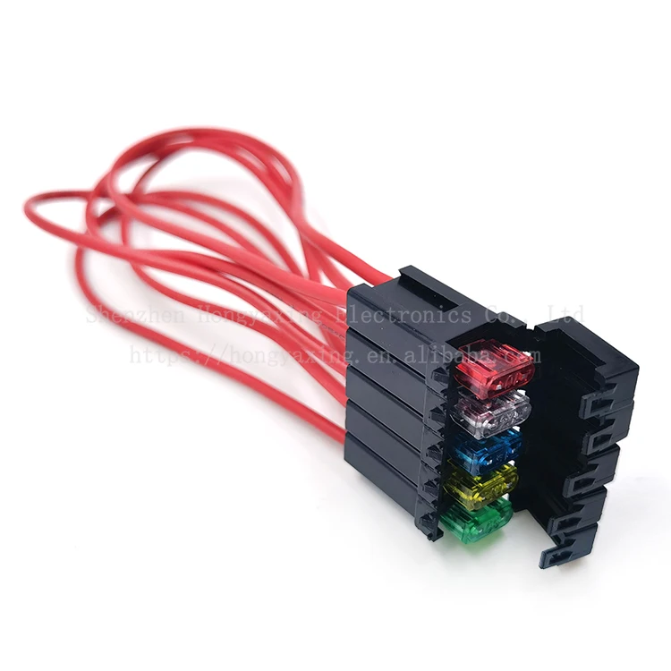 Square car mini blade fuse holder housing circuit protection housing bracket