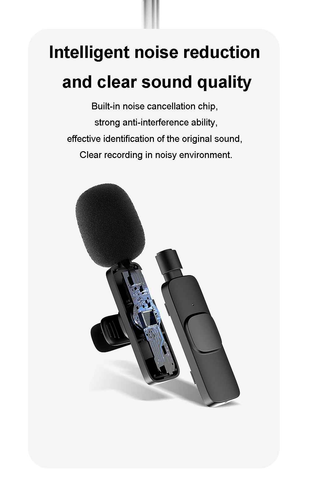 Portable Mini Mobile Lapel Microphone Dropshipping Live Streaming Vlog Clip on Tool Smartphone Wireless Lavalier Microphone