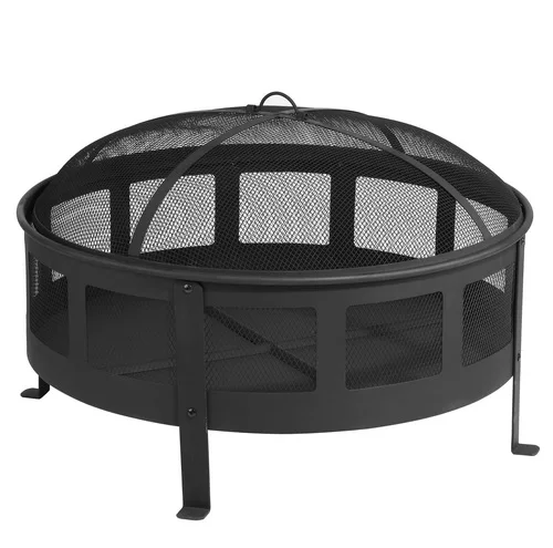 
Rubbed Bronze Net Wood Burning Fire Pit Steel Fireplace 