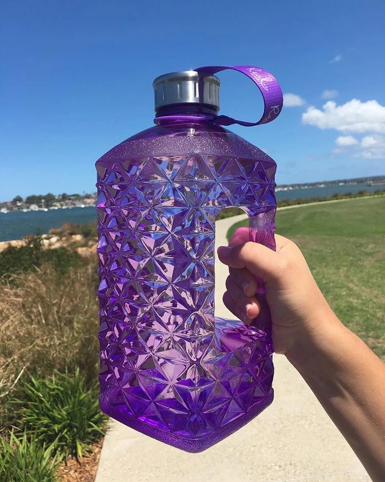 2.2L Half Gallon Water Bottle with Insulated Storage Sleeve - Tritan BPA Free Large Water Bottle/2.2 Liter (74 Ounce) Big Sport