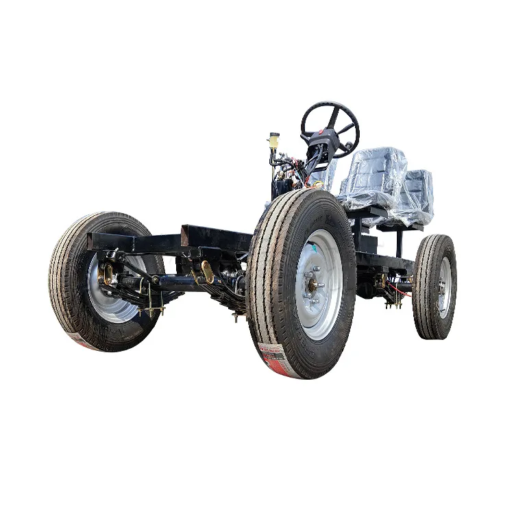 DIY front rear axle motor differential four wheel vehicle chassis electric small car truck platform body frame for adult sale
