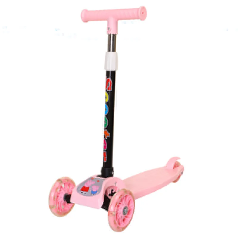 Children Scooter Folding Kick Scooter Adjustable Height Skateboard Baby Foot 3 Wheel Kids Scooter For Kids With LED Light