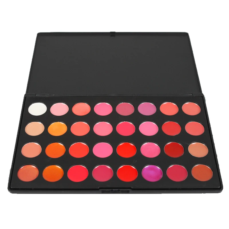 Hot selling make up set waterproof  own brand Professional Long Lasting Moist 32 colors Lip Cream Palette