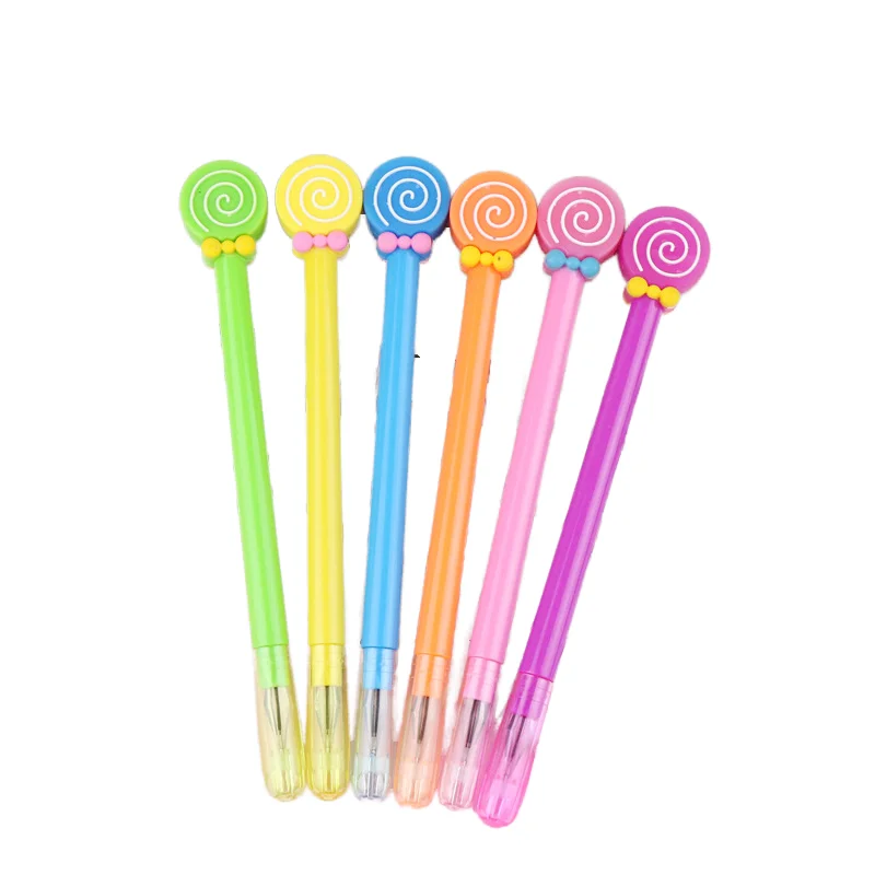 Black Silicone Lollipops Gel Silicone Penholder Neutral Student Office Fountain Stationery Store Prize Promotional Pen