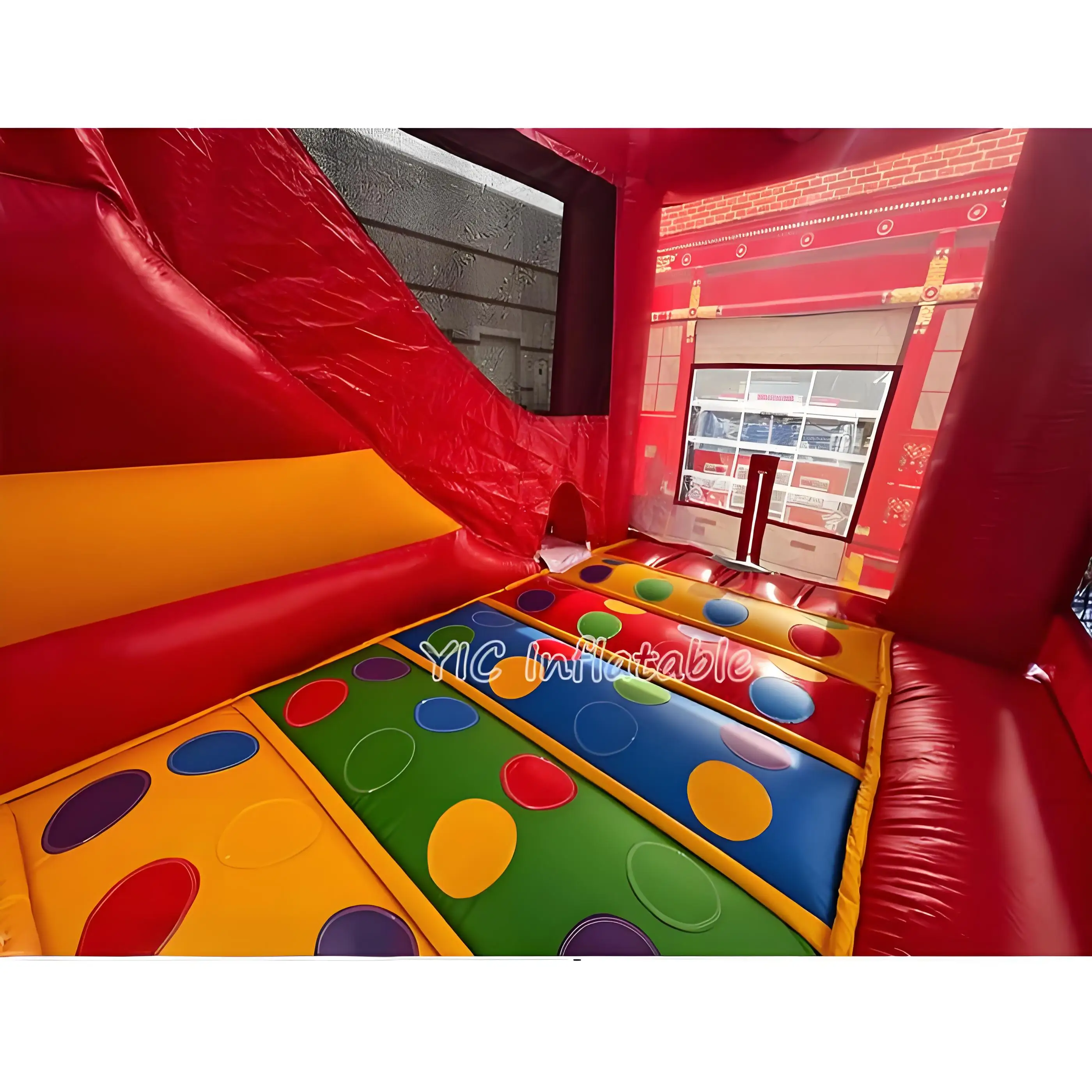 Fire Station Kids Jumping Trampoline Combo Brincolin Con Resbaladilla Bouncer Slide Inflatable Car Bounce House With Slide
