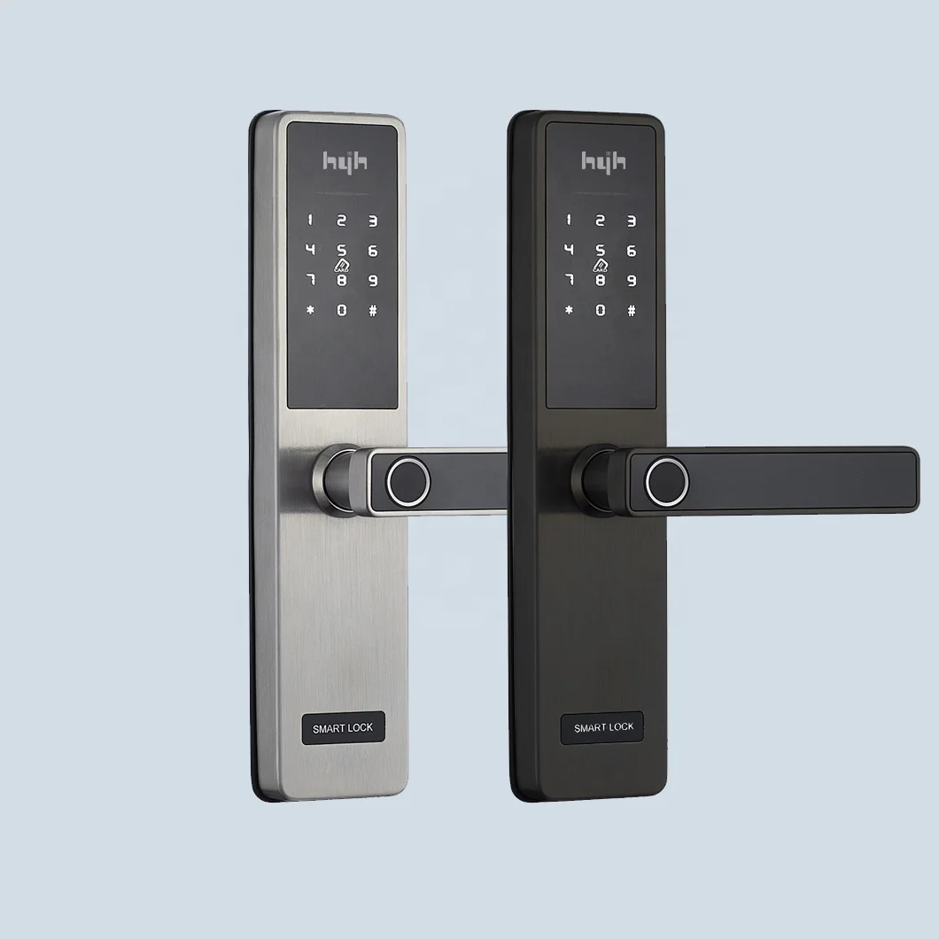Guangdong-hyh Hardware Blue-tooth Bedroom Best Fingerprint Tuya Wooden Smart Door Lock With TT Hotel System