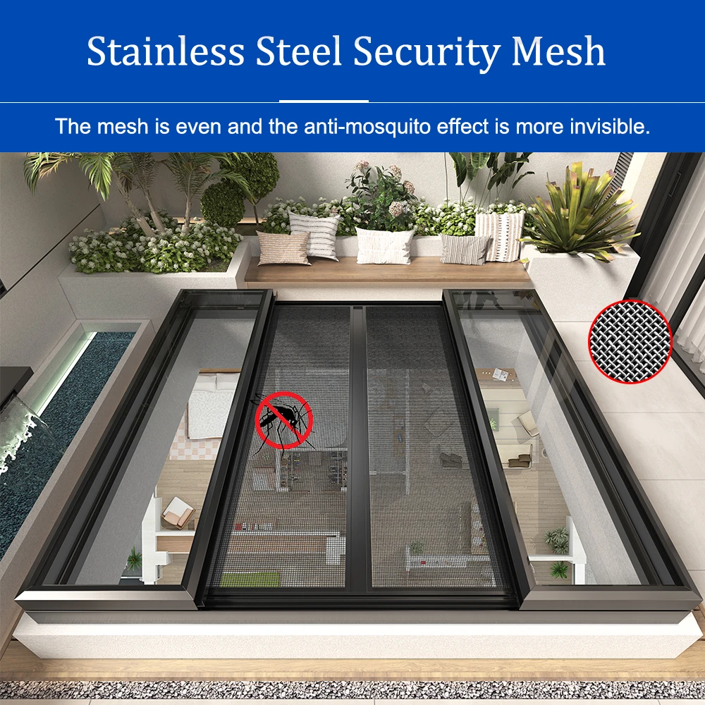 High Quality Living Room Interior Sliding Doors Windows Clear Glass Easy to Use Electric Manual Aluminum Frame PVC Acrylic Sail