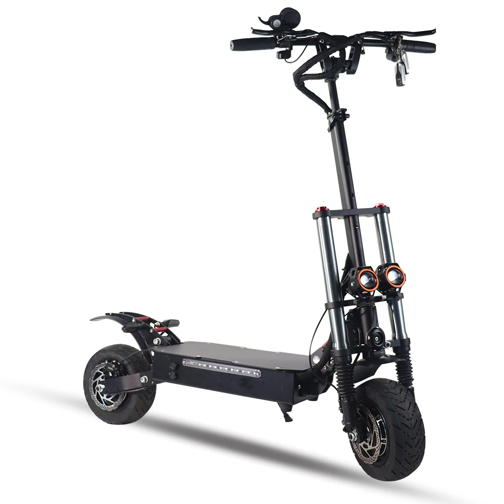 V7 Новый 5600 Вт 11 дюймов внедорожный самокат electricadult Складная ручка e скутер с гидравлическим тормозом двухколесный Электрический