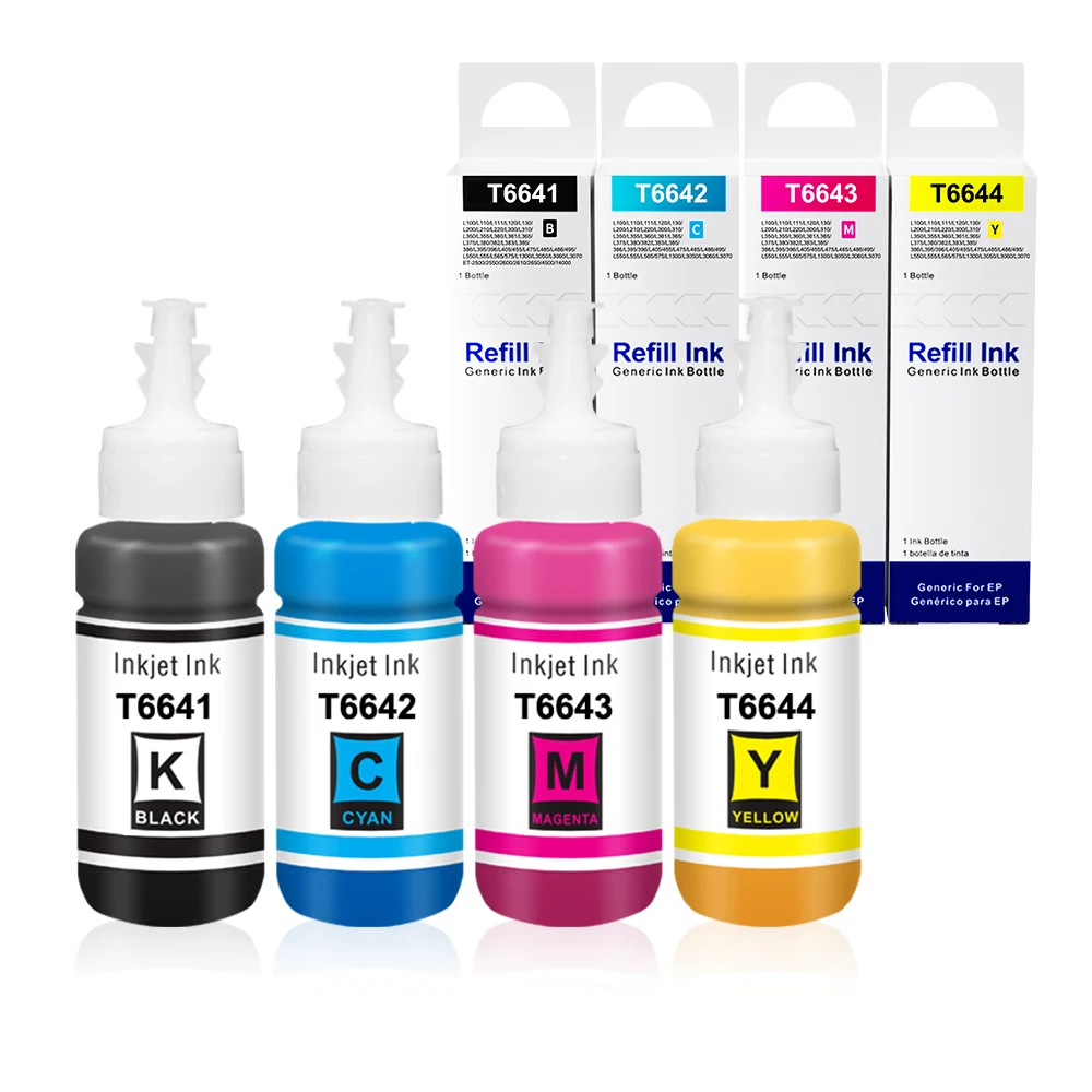 Topjet 664 T664 EP664 Compatible Water Based Dye Inkjet Refill Ink for Epson L100 L111 L200 L211 L301 L211 L351 L353 Printer