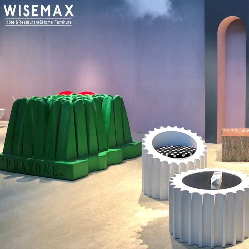 WISEMAX FURNITURE designer furniture home decor luxury single sofa plastic glass leisure chair sofas for hotel